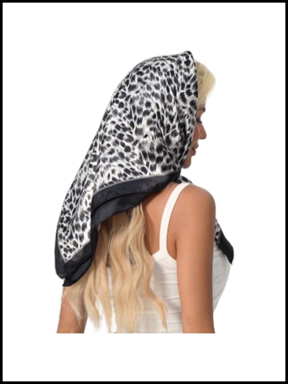 Satin Square Scarf 35x35 in Silk-Like Hair Wrap, Headband, Bandana